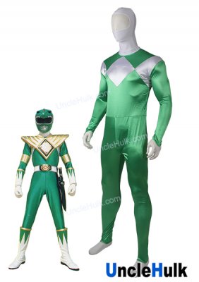 Mighty Morphin Rangers Dragon Ranger Cosplay Costume - Satin Fabric | UncleHulk