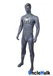 Raimi Spiderman Tobey Spiderman Grey Spandex Zentai Bodysuit Halloween Cosplay Costume - hand drawing bulgy lines | UncleHulk