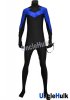 Nightwing Costume Black and Royal Blue Spandex Cosplay Costume | UncleHulk