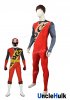 Shuriken Sentai Ninninger Red Ninja Spandex Suit Cosplay Costume Halloween Bodysuit | UncleHulk