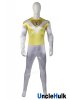 Choujuu Sentai Liveman Yellow Lion Satin Fabric Cosplay Costume | UncleHulk