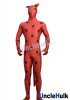 Black Dotted Red Spandex Zentai Suit with Cat Ear and Tail | UncleHulk