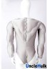 Half Body Slight Muscle Suit ZS908 - no Abdominal Muscle - Silk Floss Muscle Shape Black Bodysuit | UncleHulk
