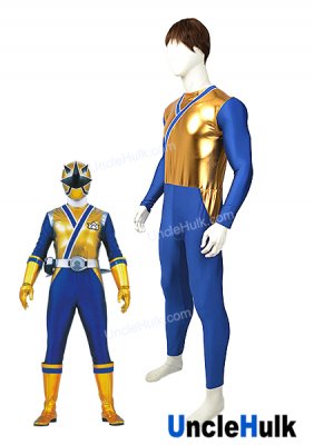 Samurai Sentai Shinkenger Shinken Golden Ranger Spandex Zentai Cosplay Costume | UncleHulk