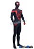 Spider Miles Morales Black and Red Cosplay Bodysuit - SP541 | UncleHulk