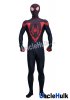 Spider Miles Morales Black and Red Cosplay Bodysuit - SP541 | UncleHulk