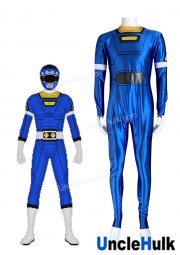 Gekisou Sentai Carranger Blue Racer Cosplay Costume - Satin Fabric | UncleHulk