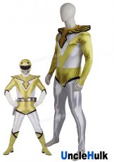 Choujin Sentai Jetman Yellow Owl Satin Fabric Cosplay Costume - with shawl | UncleHulk