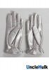 Short Silver Genuine Leather Gloves Colour Masked Rider Gloves - one size only | UncleHulk