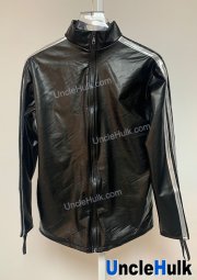 Masked Rider No.1 Cosplay Costume Faux Leather Jacket - Silver Side Lines - Version C | UncleHulk