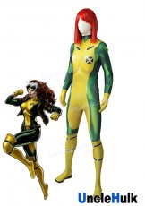 Rogue Yellow and Green Spandex Zentai Cosplay Costume | UncleHulk