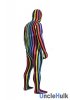 Colorful Stripe Spandex Zentai Full Bodysuit