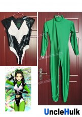 Ninja Sentai Kakuranger Flower Ninja Suiren Green Water Lotus Cosplay Bodysuit | UncleHulk