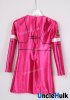 Gekisou Sentai Carranger Pink Racer Cosplay Costume Satin Fabric - Tops and Trouseres | UncleHulk