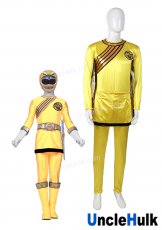 Hyakujuu Sentai Gaoranger Gao Yellow the Noble Eagle Cosplay Costume - Satin Fabric Bodysuit with wings | UncleHulk
