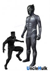 Superior Black Panther 2018 Movie Spandex Zentai Suit Cosplay Costume - enhanced version - handmade draw lines | UncleHulk
