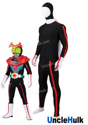 Kamen Rider Stronger Spandex Zentai Suit - coat pants scarf and gloves - Masked Rider | UncleHulk