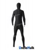 Black Spandex Bodysuit - Undetachable Hood with Open Face | UncleHulk