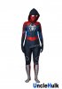 Red and Blue Spider Gwen Spider Girl Spandex Costume - with hood and lenses | UncleHulk