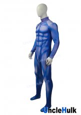 Dark Blue and White Muscle Shape Spandex Zentai Suit Halloween Costume | UncleHulk