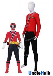 Samurai Sentai Shinkenger Shinken Red Ranger Spandex Zentai Costume | UncleHulk