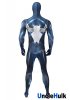 Venom Spider Blue and Black Spandex Zentai Cosplay Costume - with lenses | UncleHulk