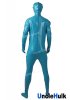 Blue Nylon Rubberized Fabric Full Bodysuit - ZS410 | UncleHulk