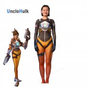 OW Tracer Lena Oxton Costume Tracer Cosplay Costume Tracer Spandex Suit BodySuit Cosplay Costume