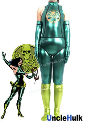 Viper Madame Hydra Cosplay Costume Rubberized Fabric with leg sleeve - Ophelia Sarkissian - Captain America Comics | UncleHulk