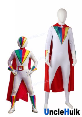 J.A.K.Q.Dengekitai Big One Cosplay Bodysuit - with Cloak and Gloves | UncleHulk