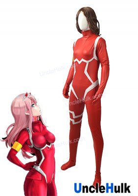 ZERO TWO DARLING in the FRANXX Costume Cosplay Rubberized Fabric Zentai Bodysuit | UncleHulk