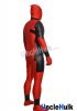 Red Deadpool with Silk Floss Muscle and Rubber Lenses Spandex Zentai Bodysuit | UncleHulk