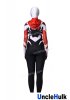 Red and Black Spider Gwen Spider Girl Spandex Costume - with hood and lenses | UncleHulk