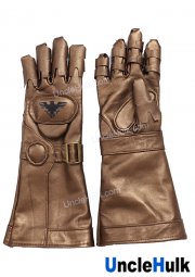 Kamen Rider The Next V3 Gloves - Genuine Leather - Dark Gold Color | UncleHulk