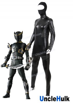 Masked Rider Ryuga Black Cosplay Costume Bodysuit - Rubberized Fabric | UncleHulk