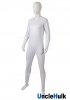 Super Sentai White Rubberized Fabric Bodysuit | UncleHulk