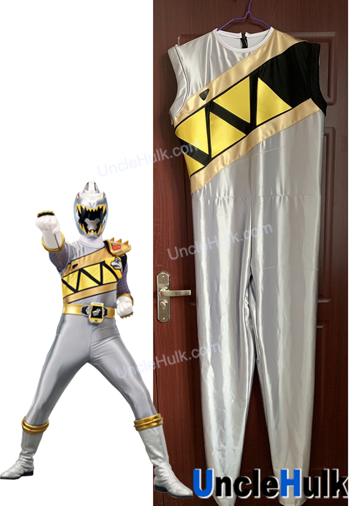 Zyuden Sentai Kyoryuger Kyoryu Silver Cosplay Bodysuit Satin Fabric Unclehulk Unclehulk Com Studio