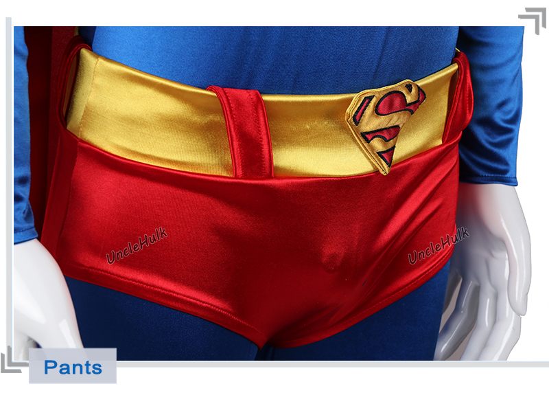 Superman Returns Cosplay Costume Set Satin Fabric with cloak and pants - SH0331 | UncleHulk